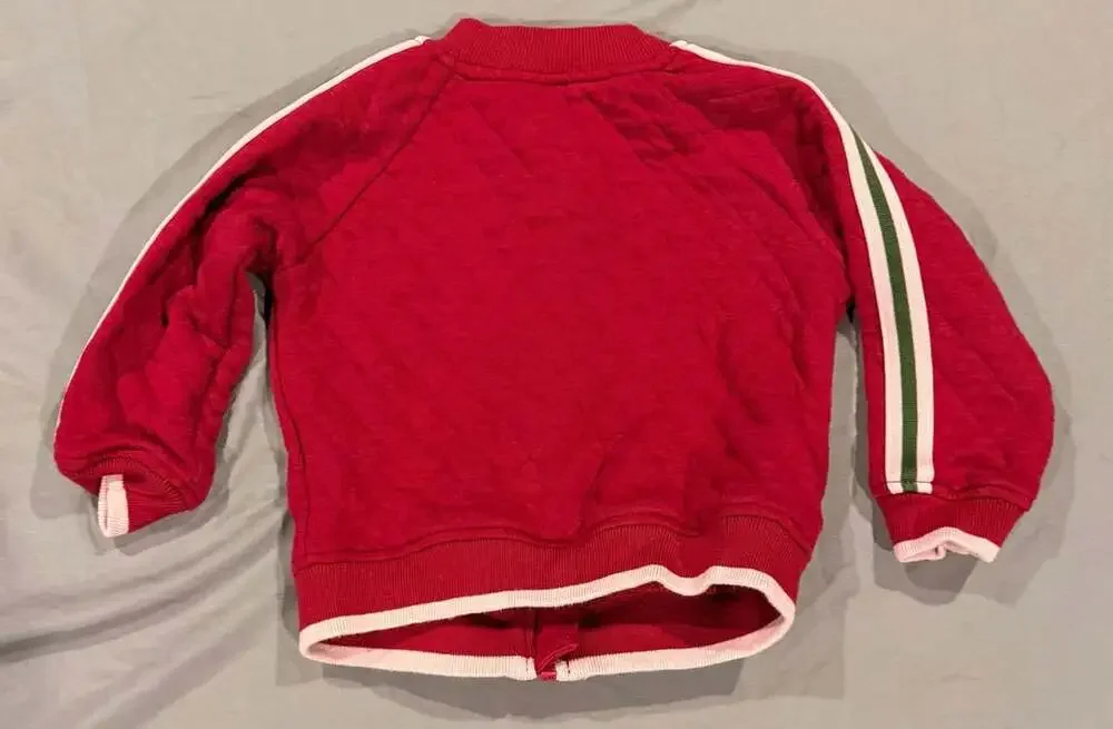 Wonder Nation Quilted Track Jacket Size 2T Red
